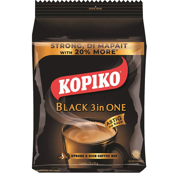 Kopiko Black 3 In One Pouch 10X30g