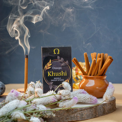 Omega Khushi Premium thick Dhoop Stick 80g