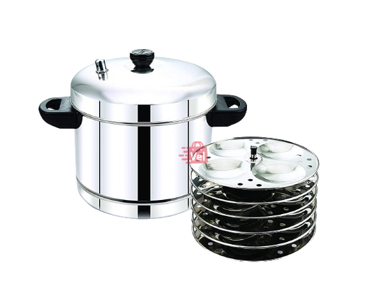 Madhu Idli Cooker Stainless Steel 6 Plates