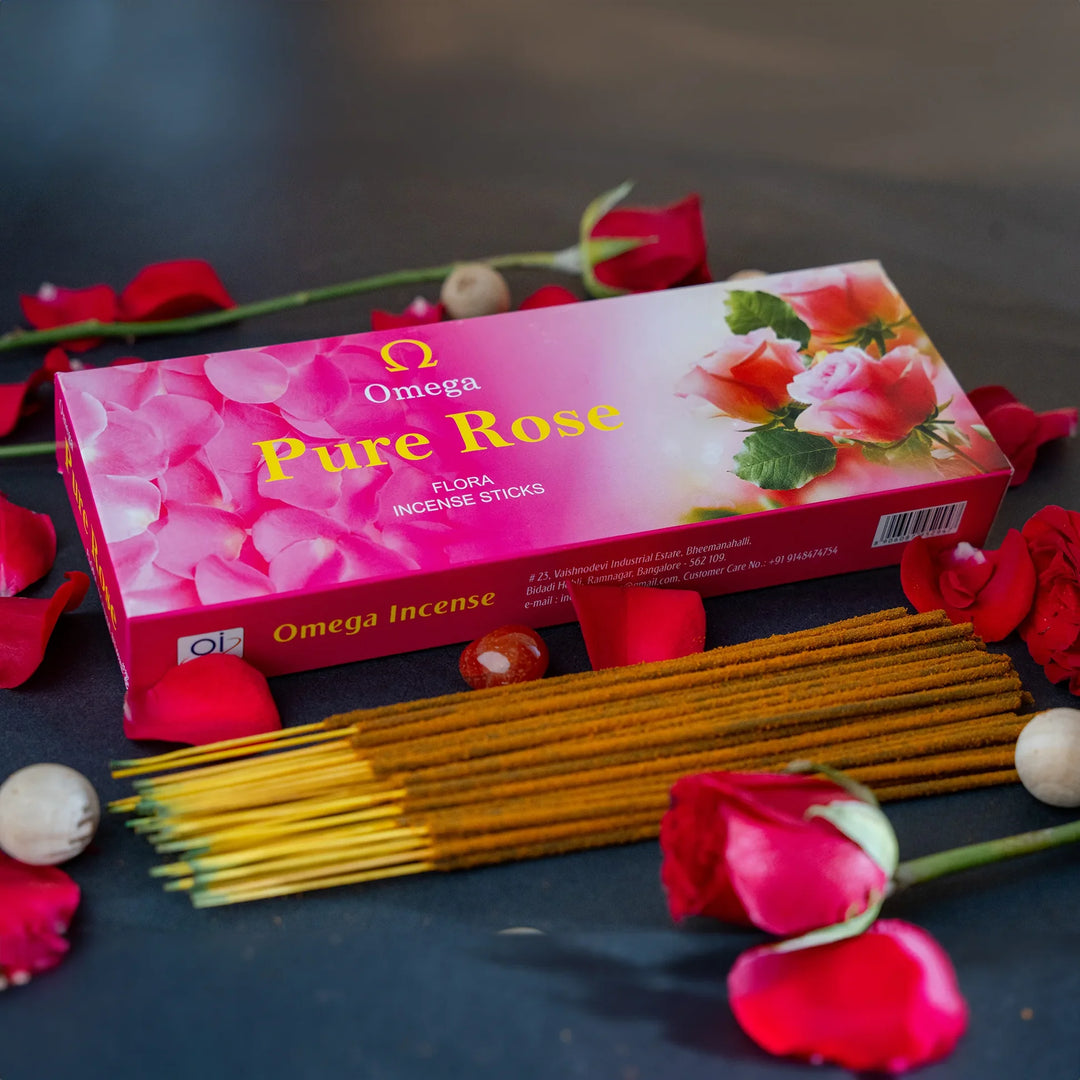 Omega Pure Rose Flora Incense Sticks 225g