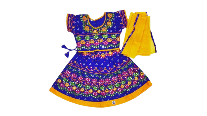 Radha Dress Yellow and Blue Size 18 (Design may vary)