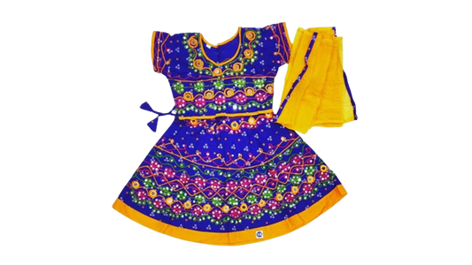 Radha Dress Yellow and Blue Size 18 (Design may vary)