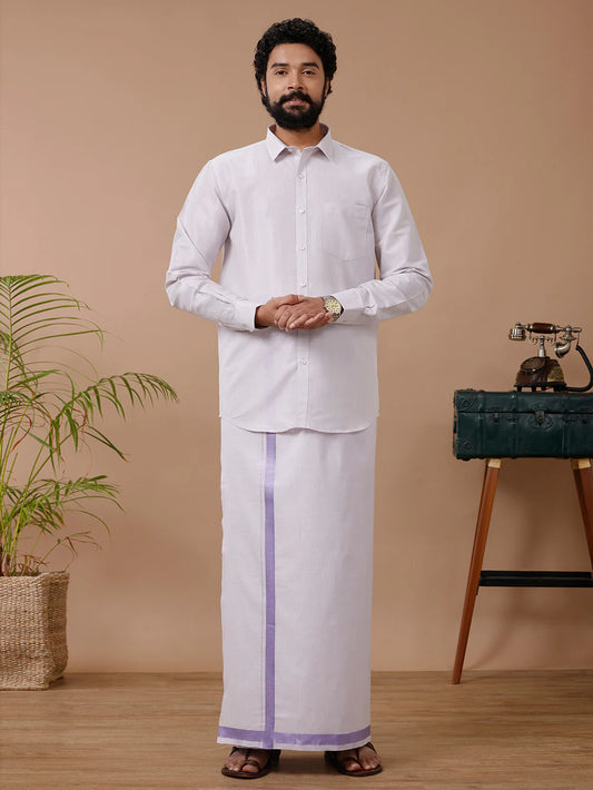 Ramraj Vivaha set Lavender