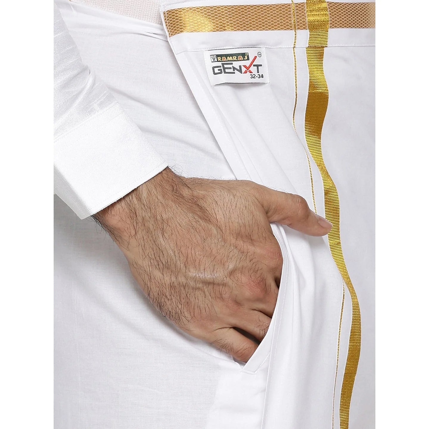 Mens Velcro Pocket Dhoti (Vesti)