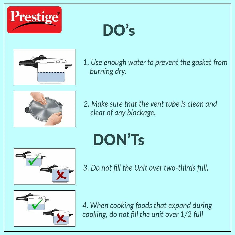 Prestige Deluxe Plus Hard Anodised Junior Handi Pressure Cooker 5 Litre
