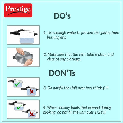 Prestige Deluxe Plus Hard Anodised Junior Handi Pressure Cooker 5 Litre