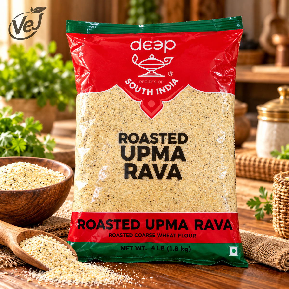 Deep Roasted Upma Rava 4lb (1.8kg)