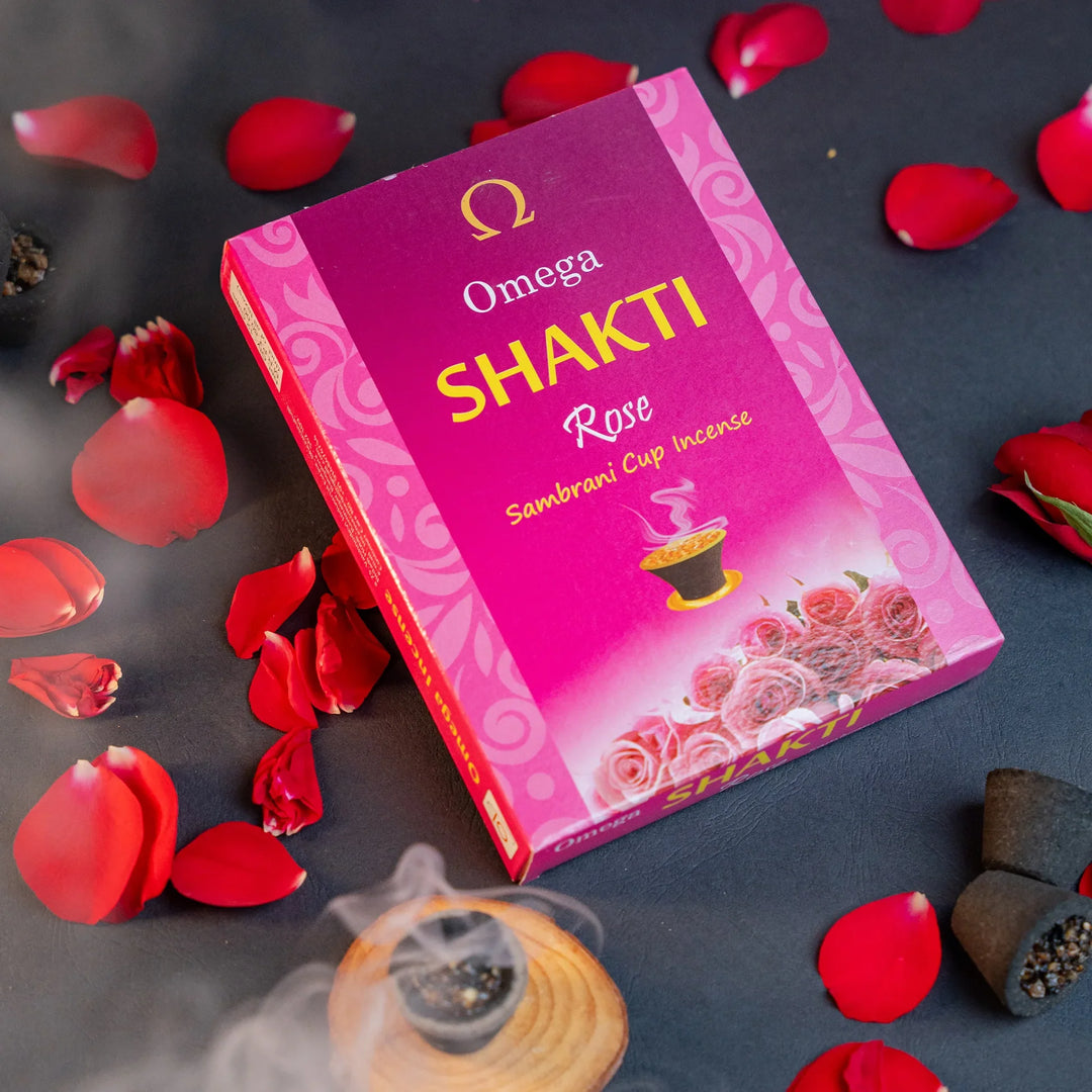 Omega Shakti Rose Sambrani 12 cups