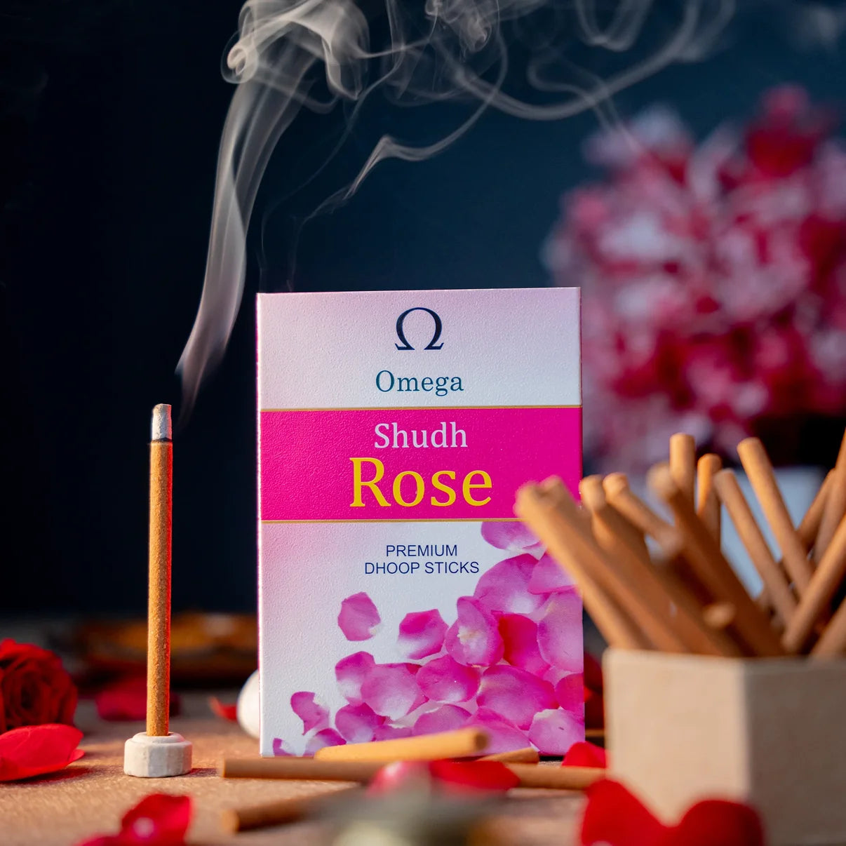 Omega Shudh Rose Dhoop Sticks 120g