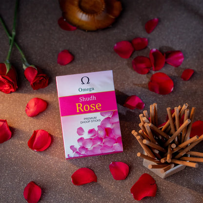 Omega Shudh Rose Dhoop Sticks 120g