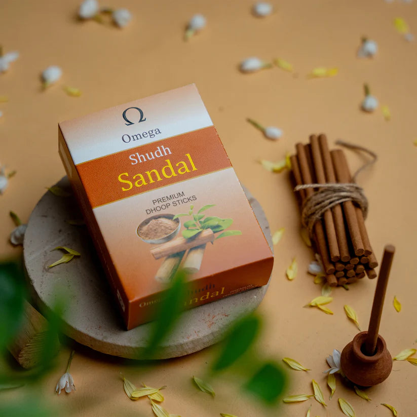 Omega Shudh Sandal Incense Sticks (16g x 12)