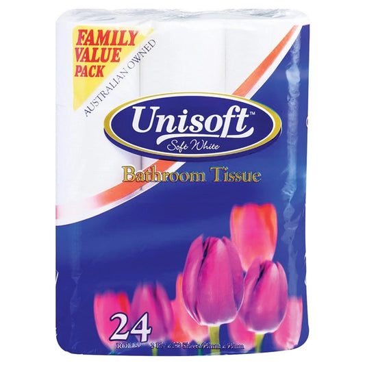 Unisoft Bathroom Paper 2Ply 24Pcs