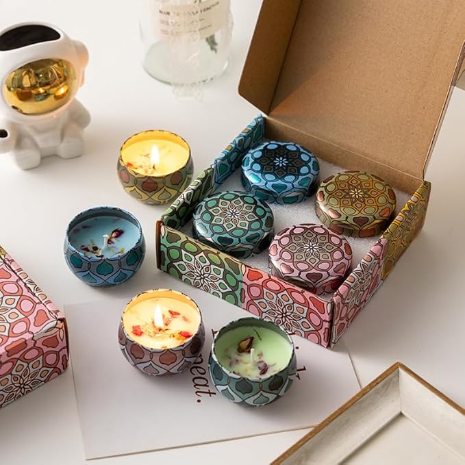 Diwali Celebration Candle Set – Handmade Soy Wax Candles (4 × 80g)