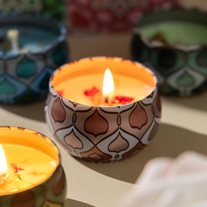 Diwali Celebration Candle Set – Handmade Soy Wax Candles (4 × 80g)