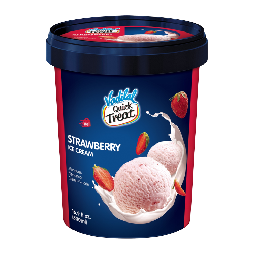 Vadilal Strawberry Ice Cream Frozen 500Ml