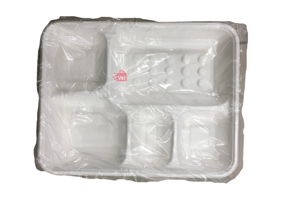 5 Compartment Meal Tray 25Pcs