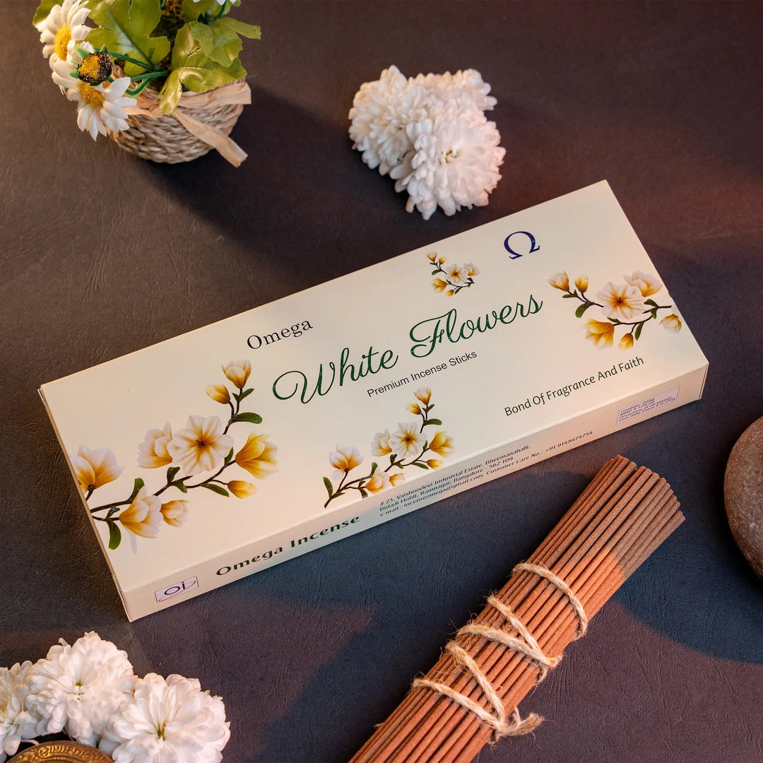 Omega White Flowers Premium Incense Sticks 225g