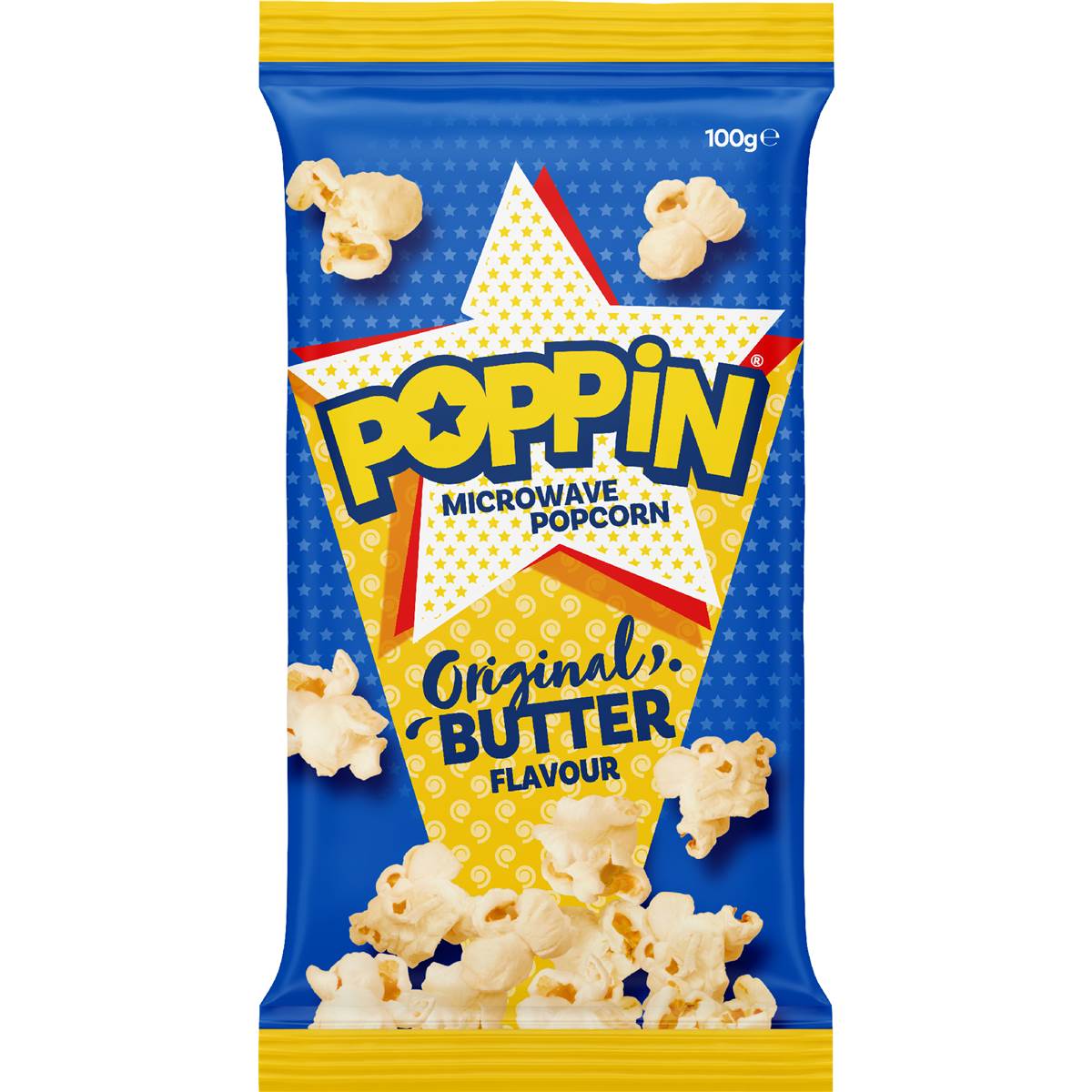 Poppin Microwave Popcorn Butter Flavour 100g