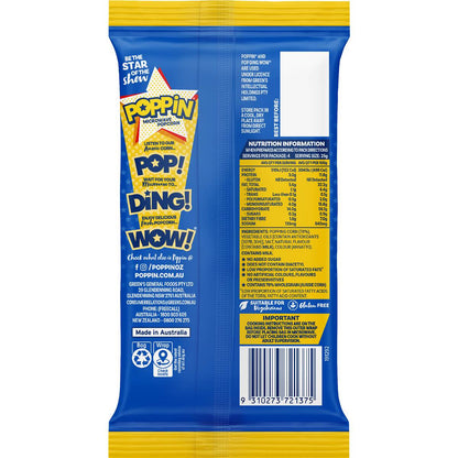 Poppin Microwave Popcorn Butter Flavour 100g