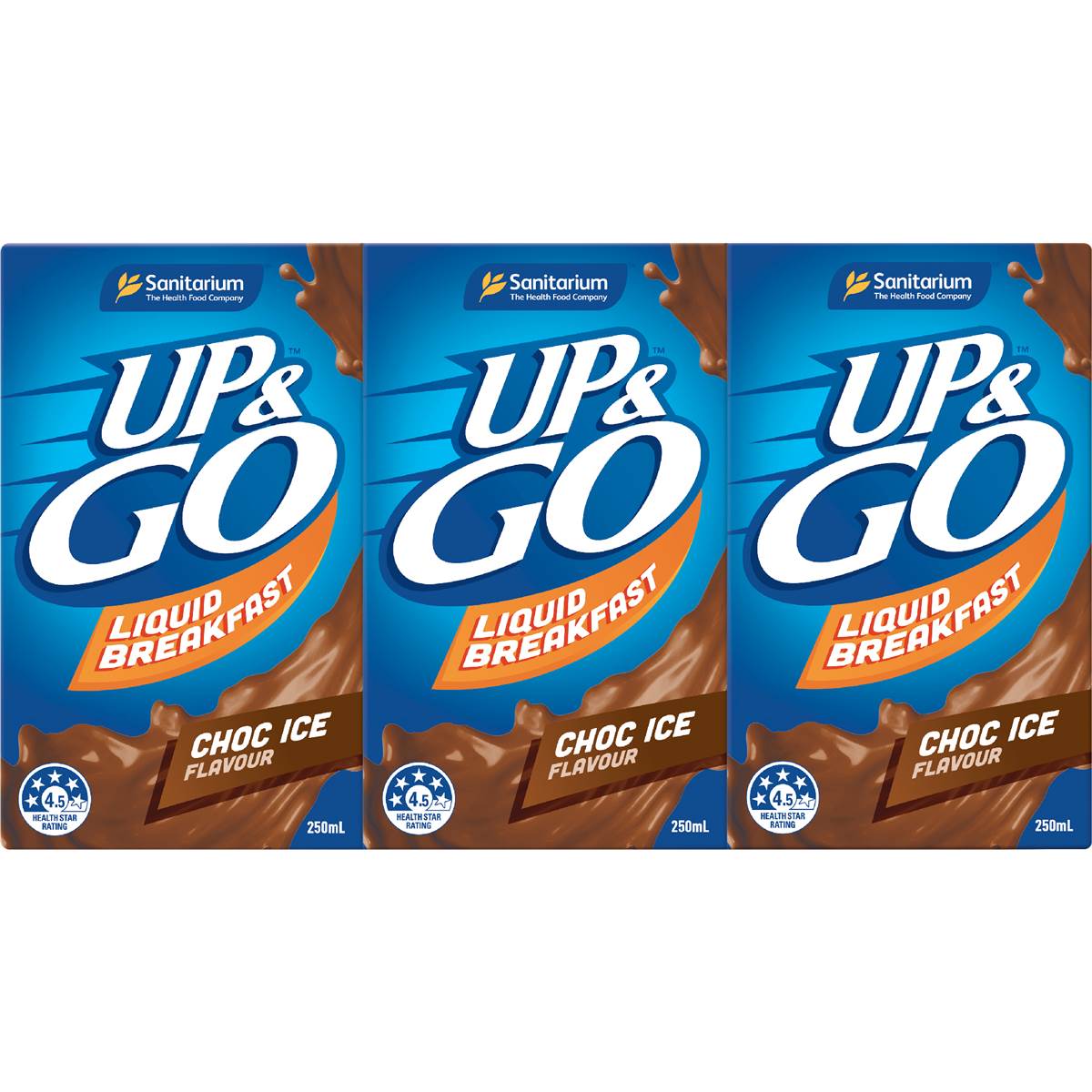 Up&Go Liquid Breakfast Choc Ice 250mL x 3 pack