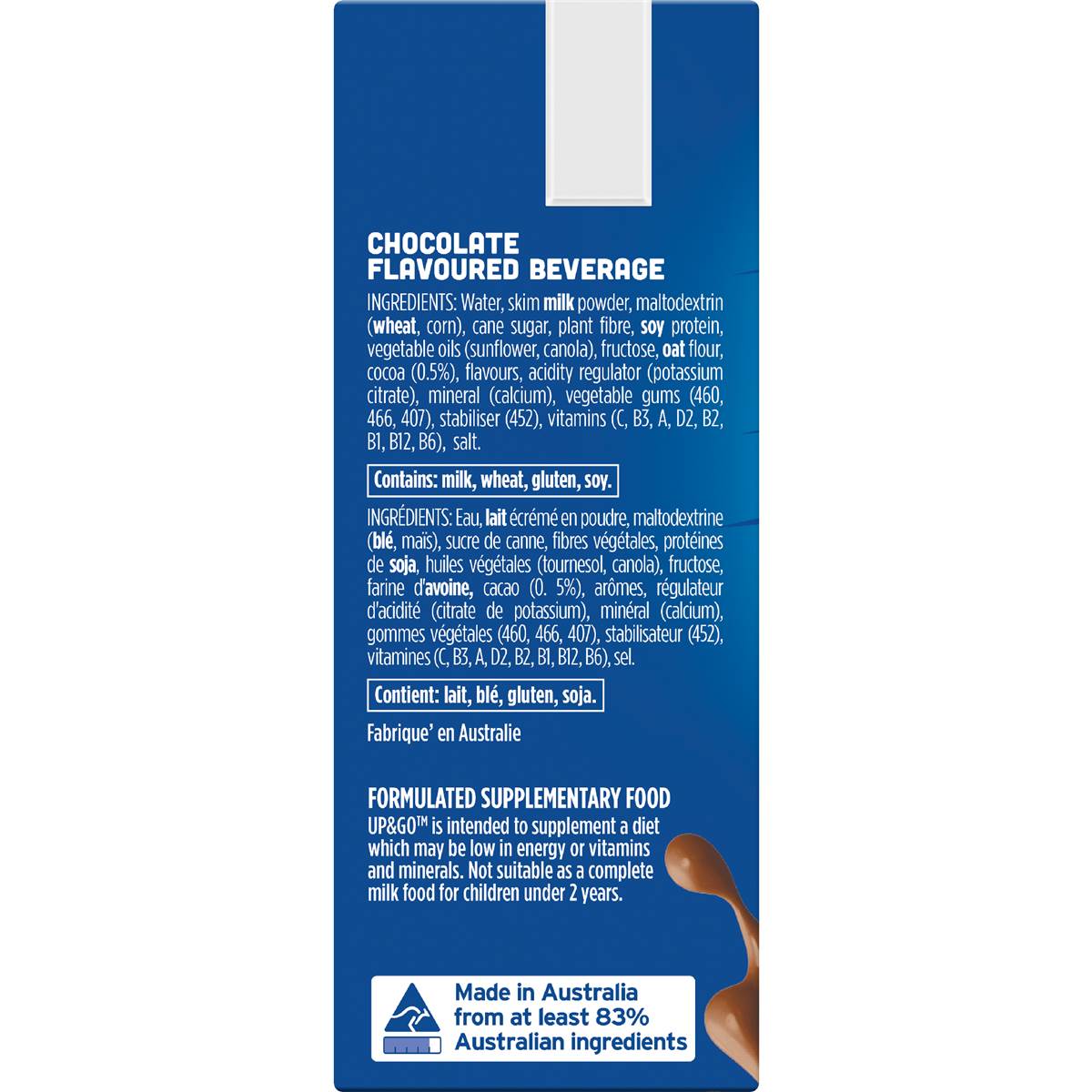 Up&Go Liquid Breakfast Choc Ice 250mL x 3 pack