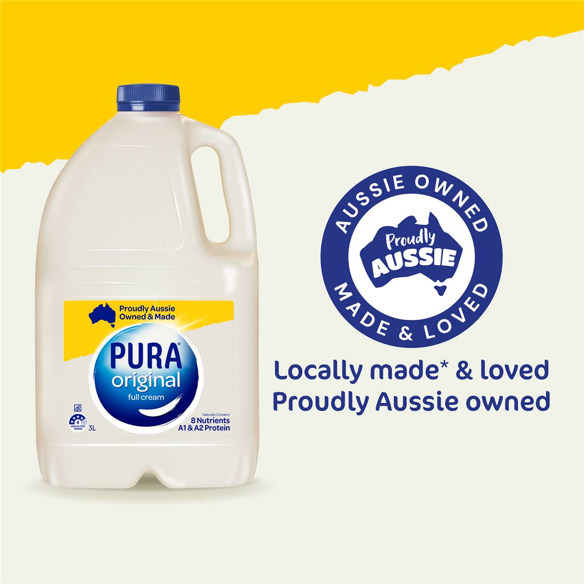 Pura Full Cream Milk 3L