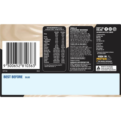 Up&Go Protein Energize Breakfast Liquid Vanilla 250mL x 12 pack