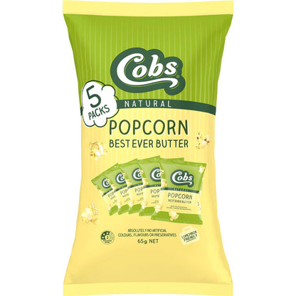 Cobs Best Ever Butter Popcorn 65g 5 pack