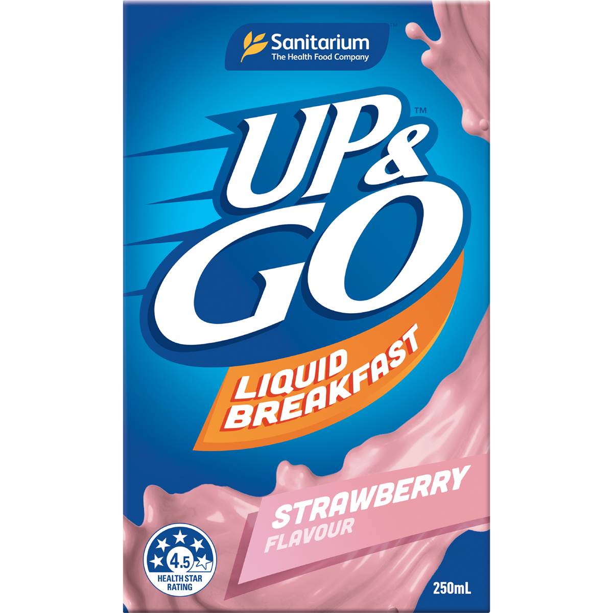 Up&Go Liquid Breakfast Strawberry 250mL x 6 pack