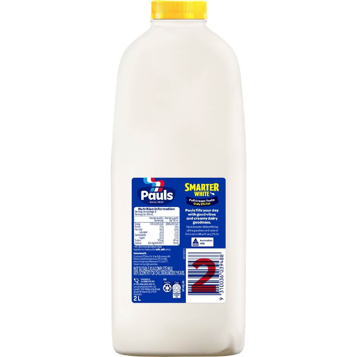Pauls Smarter White Low Fat Milk 2L