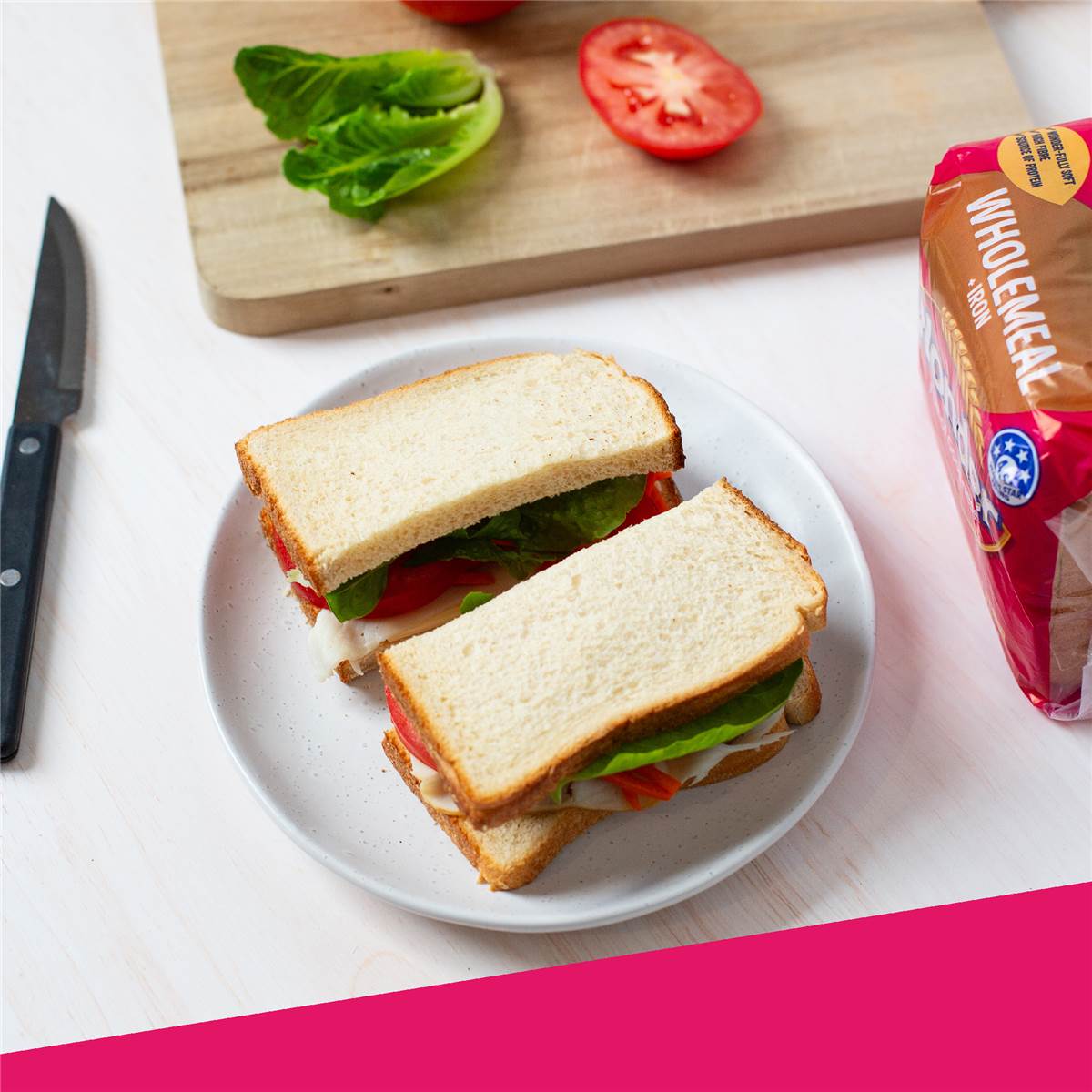 Wonder White Wholemeal With Iron Sandwich Slice 700g