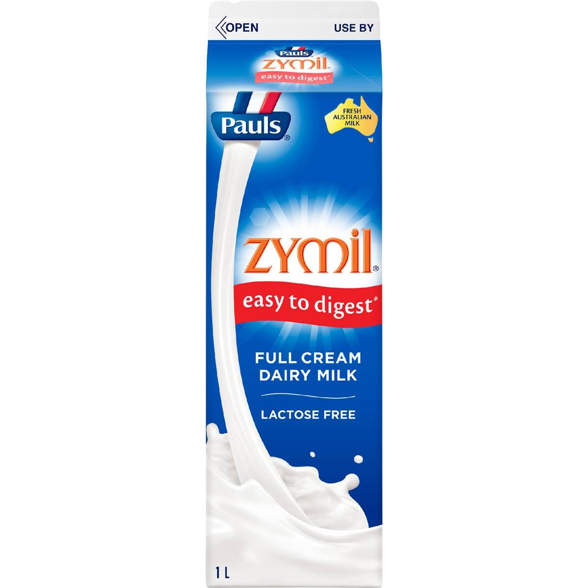 Pauls Zymil Lactose Free Full Cream Milk 1L