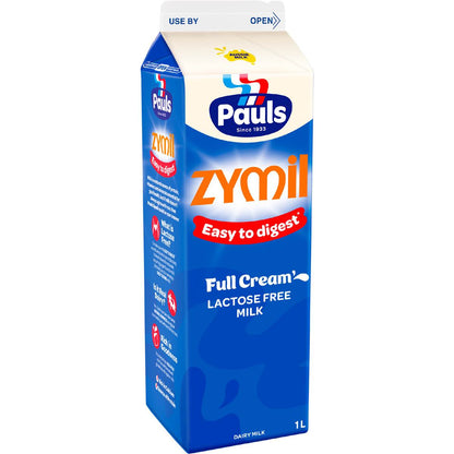 Pauls Zymil Lactose Free Full Cream Milk 1L