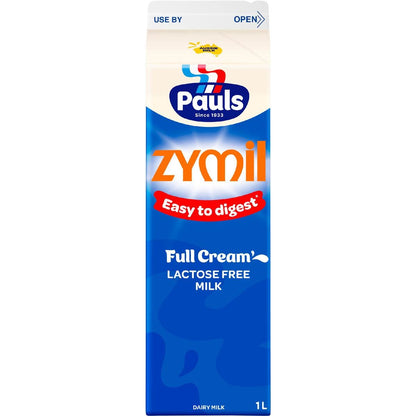 Pauls Zymil Lactose Free Full Cream Milk 1L