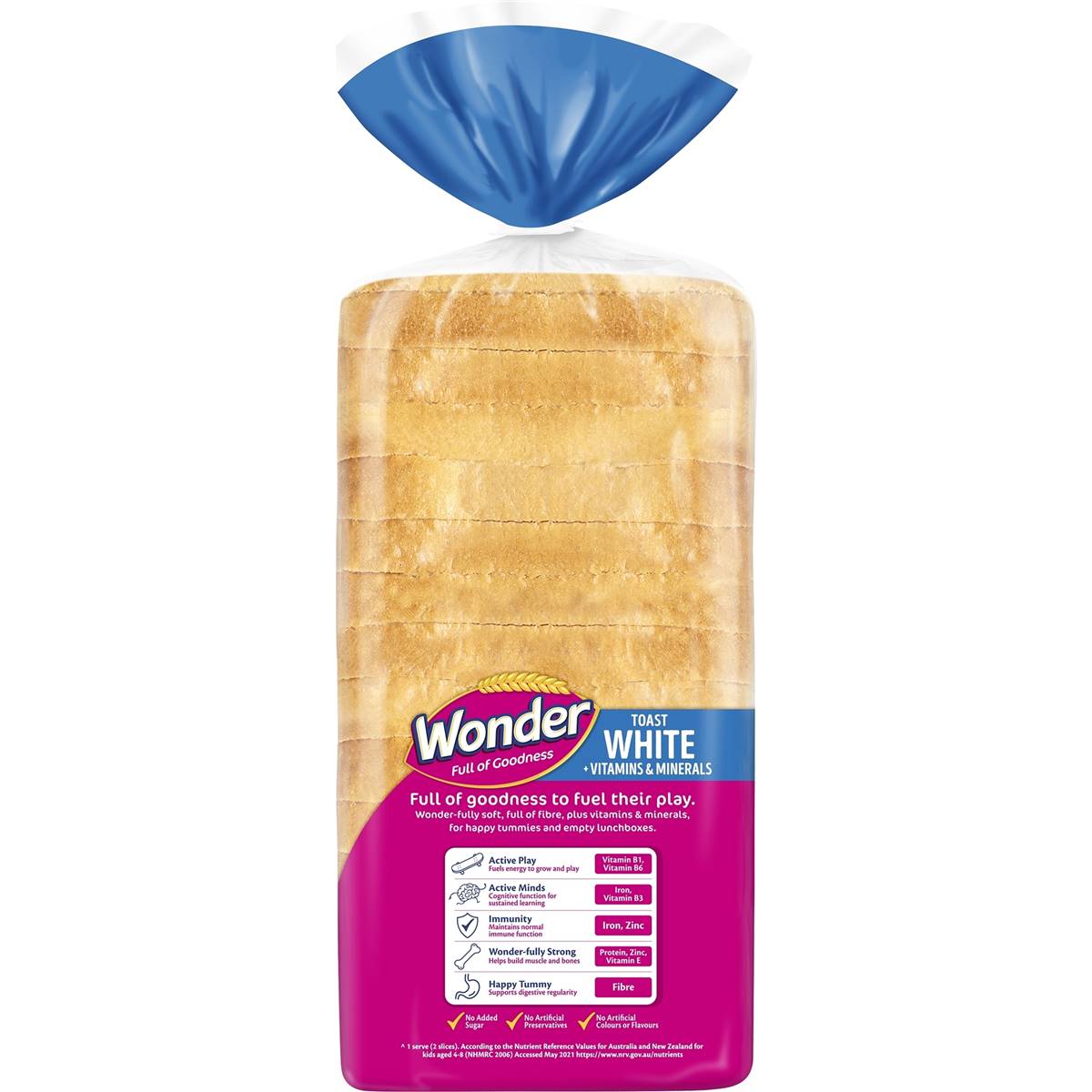 Wonder White Bread Vitamins & Minerals Toast 700g