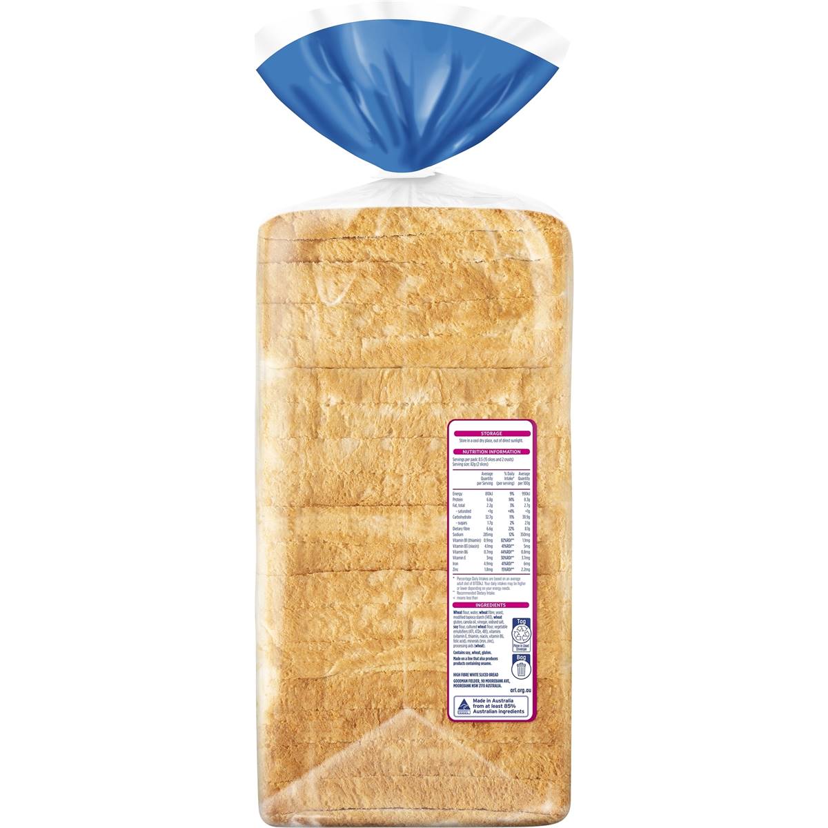 Wonder White Bread Vitamins & Minerals Toast 700g