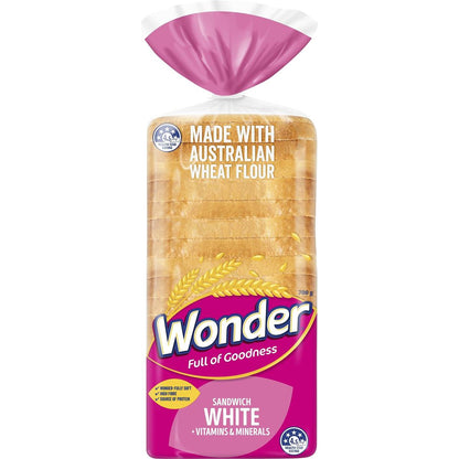 Wonder White Bread Vitamins & Minerals Sandwich 700g