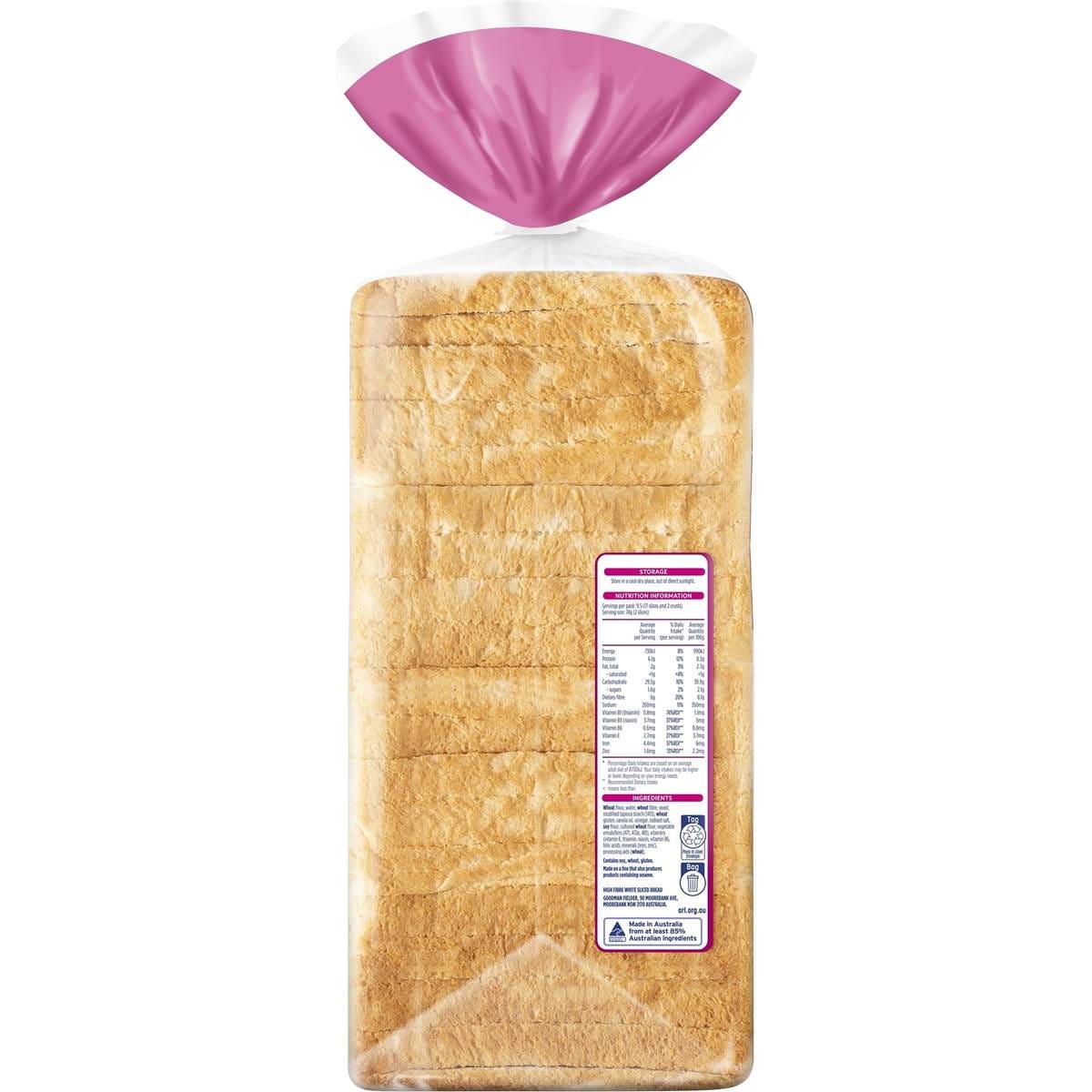 Wonder White Bread Vitamins & Minerals Sandwich 700g
