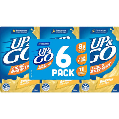 Up&Go Liquid Breakfast Banana 250mL x 6 pack