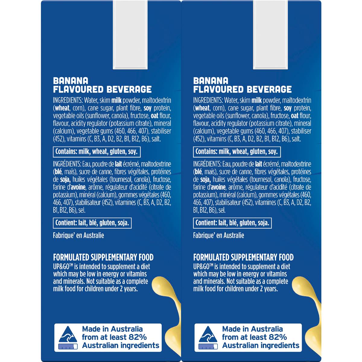 Up&Go Liquid Breakfast Banana 250mL x 6 pack