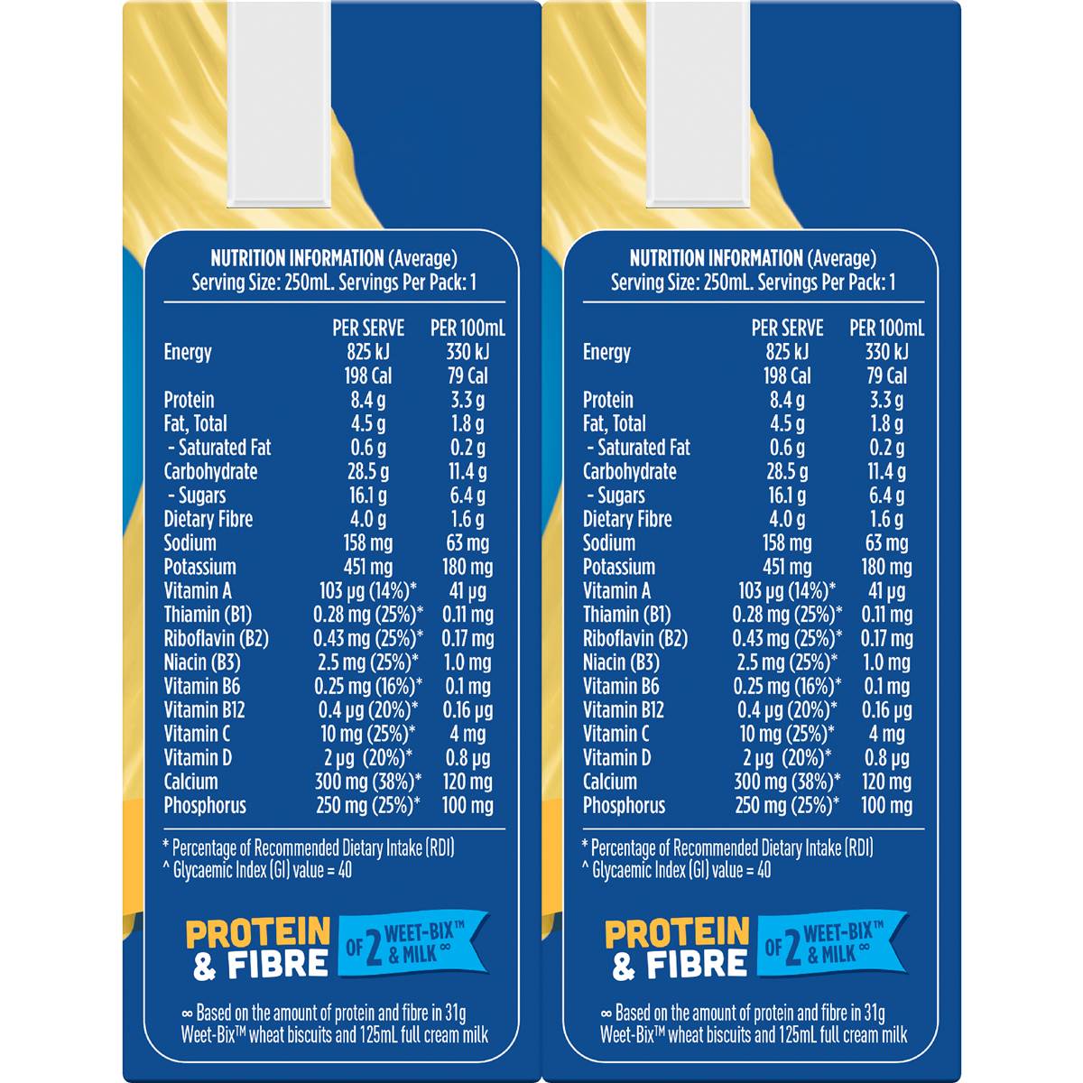 Up&Go Liquid Breakfast Banana 250mL x 6 pack