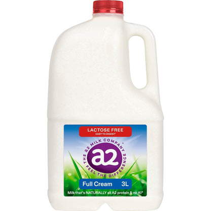 a2 Milk Lactose Free Full Cream 3L