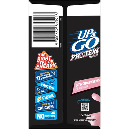 Up&Go Protein Energize Liquid Breakfast Strawberry 250mL x 12 pack