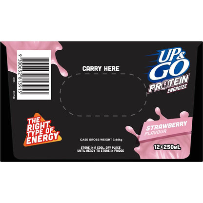 Up&Go Protein Energize Liquid Breakfast Strawberry 250mL x 12 pack