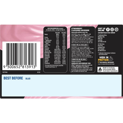 Up&Go Protein Energize Liquid Breakfast Strawberry 250mL x 12 pack