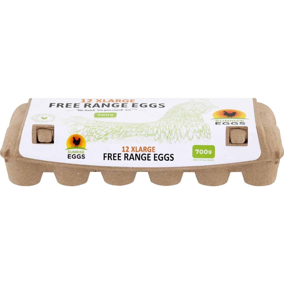 Sunrise Eggs 12 Pack Extra Large Free Range Eggs 700g