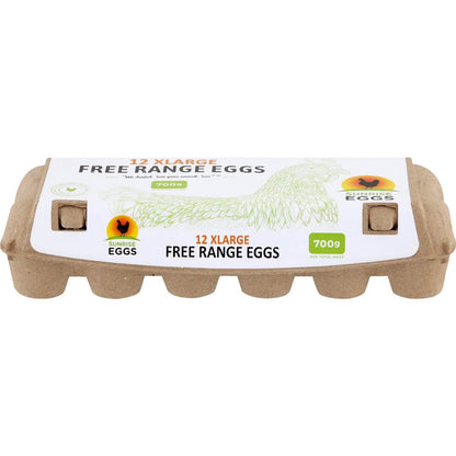 Sunrise Eggs 12 Pack Extra Large Free Range Eggs 700g