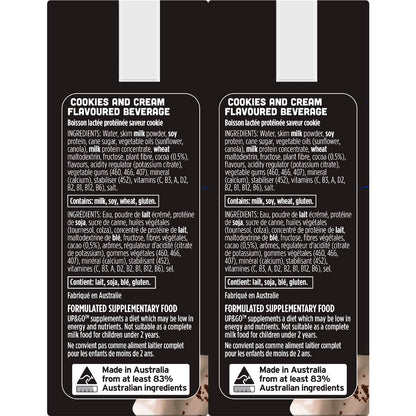 Up&Go Protein Energize Cookies & Cream Liquid Breakfast 250mL x 6 pack