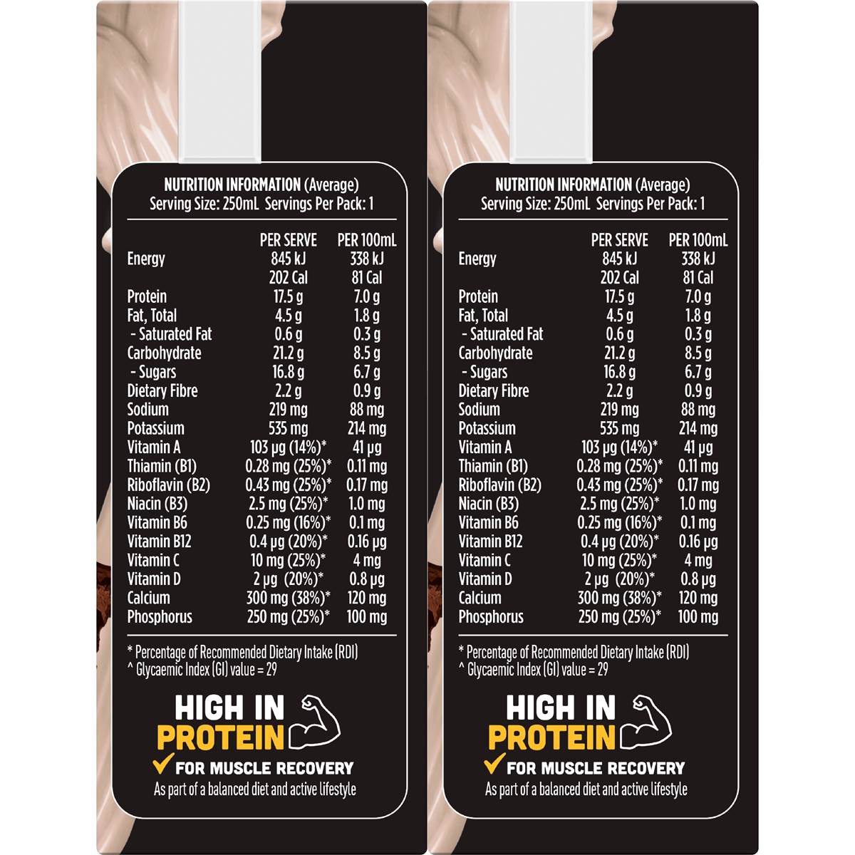 Up&Go Protein Energize Cookies & Cream Liquid Breakfast 250mL x 6 pack