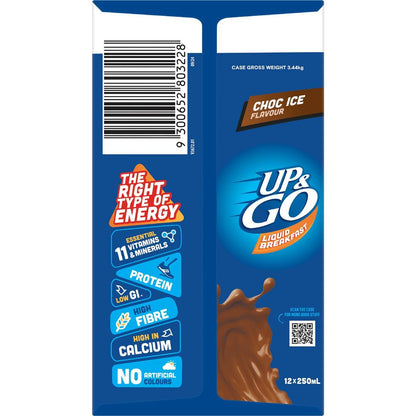 Up&Go Liquid Breakfast Choc Ice 250mL x 12 pack